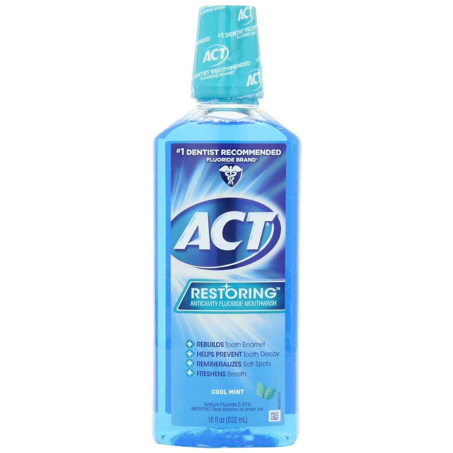 Act Restoring Mouthwash Fresh Mint Flavor, 18 oz