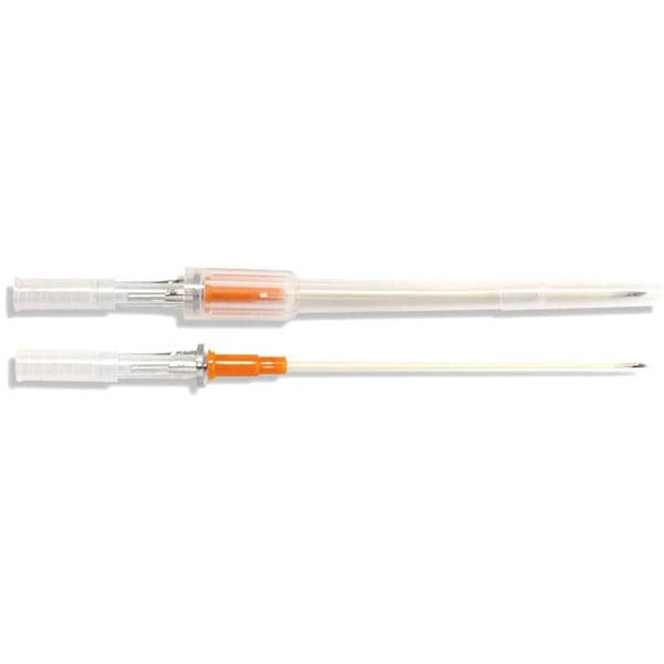 BD Angiocath Peripheral IV Catheter, FEP Polymer, Orange, 14 Gauge, 3.25 Inch - Box of 10 - Image 1