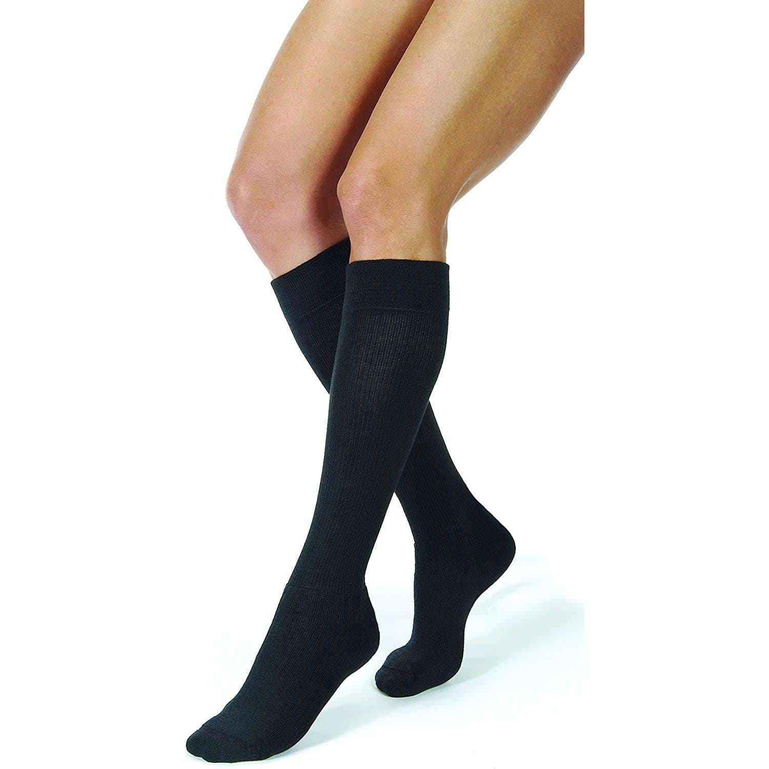 Jobst Activewear Compression Socks, 30-40 mmHg, Extra Large-Full Calf, Cool Black - Pair - Image 1