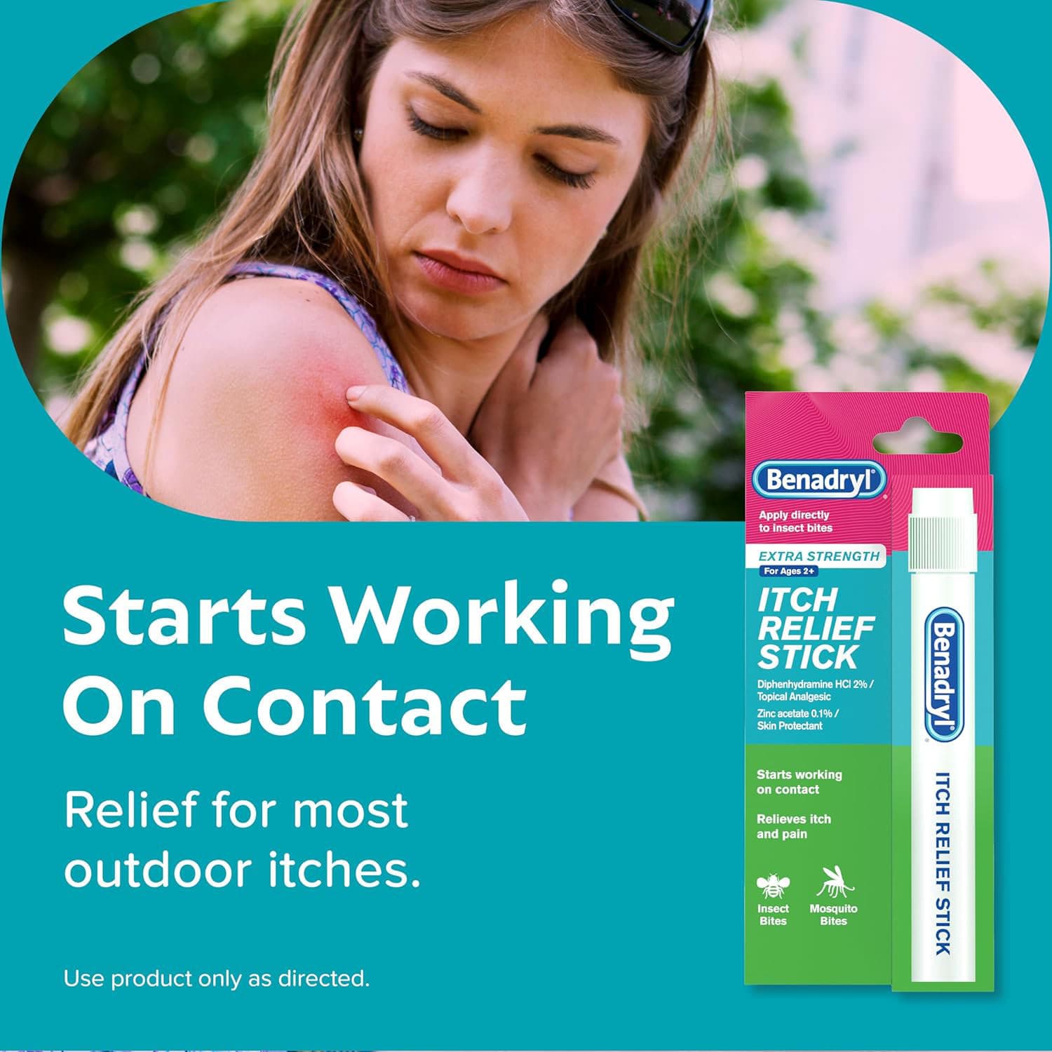 Benadryl Extra Strength Itch Relief Stick, 0.47fl oz - Image 6