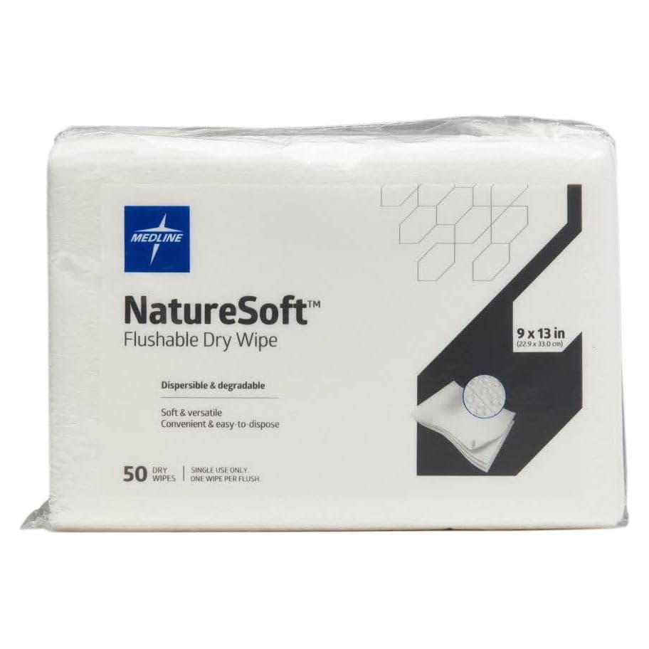 Medline NatureSoft Flushable Dry Cleansing Wipes