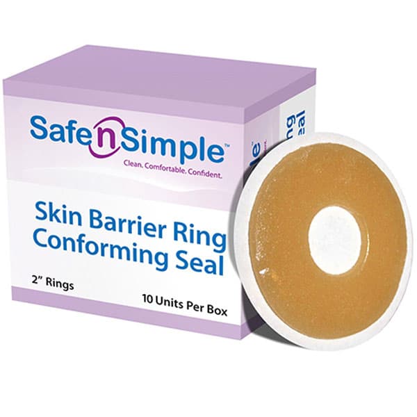 Safe n Simple Conforming Skin Barrier Rings with Aloe, 2 Inch