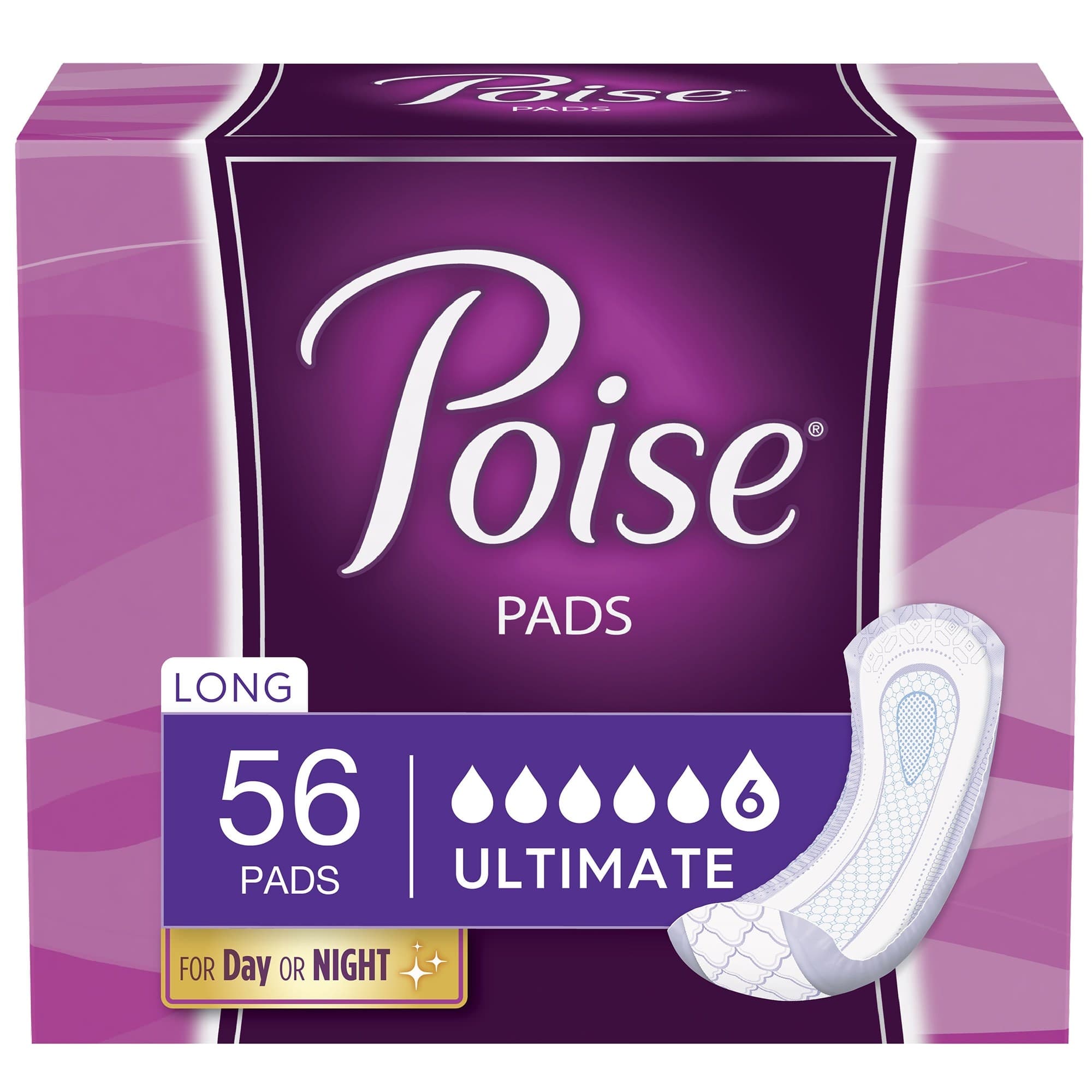 Poise Ultimate Absorbency Long Pads For Day or Night - Image 2
