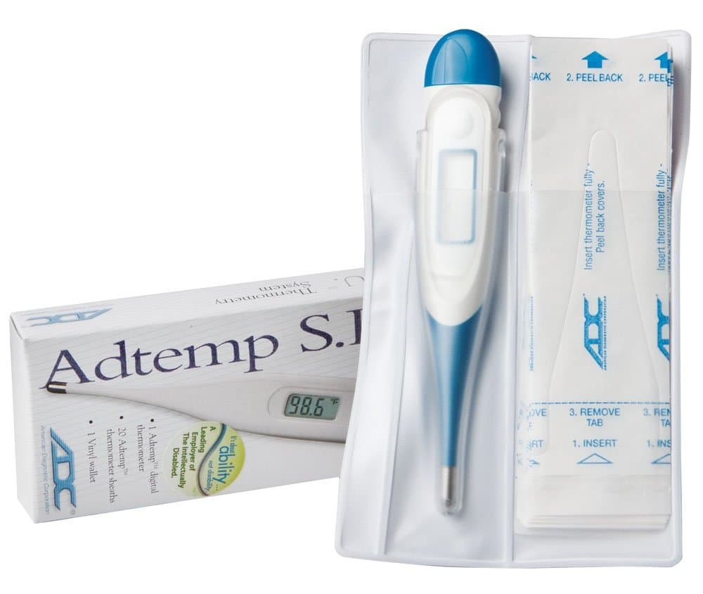 ADC Adtemp 415 Flex 10 Second Digital Thermometer SPU Kit - Package of 12 - Image 1