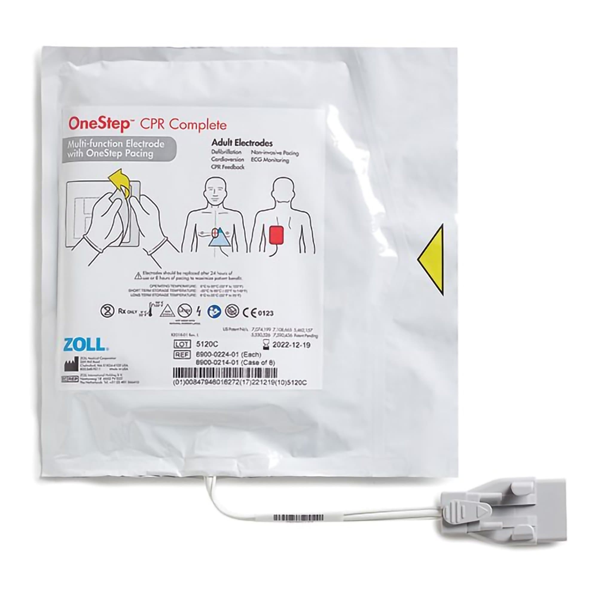 OneStep Gel Adhesive Defibrillator Electrode Pad, Adult - Image 2