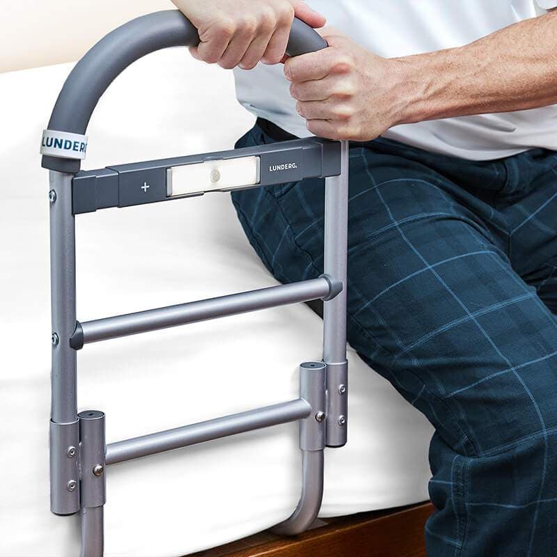 Lunderg Bed Rail for Elderly Adult's Safety with Motion Light, 13", Without Bag - Image 1