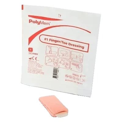 PolyMem Finger and Toe Foam Dressing, Small, 1.8 to 2.2 Inch - Each - Image 1