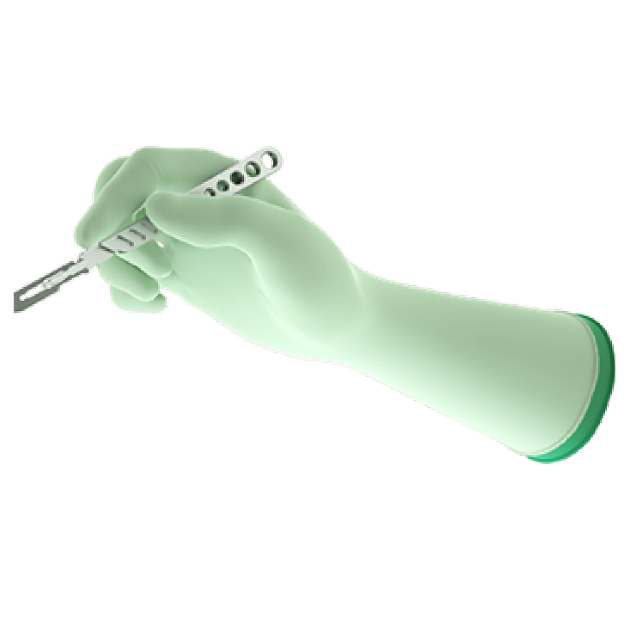 GAMMEX Non-Latex PI Underglove Surgical Underglove Green Beaded Cuff Micro, Size 8.5 - Box of 100 - Image 4