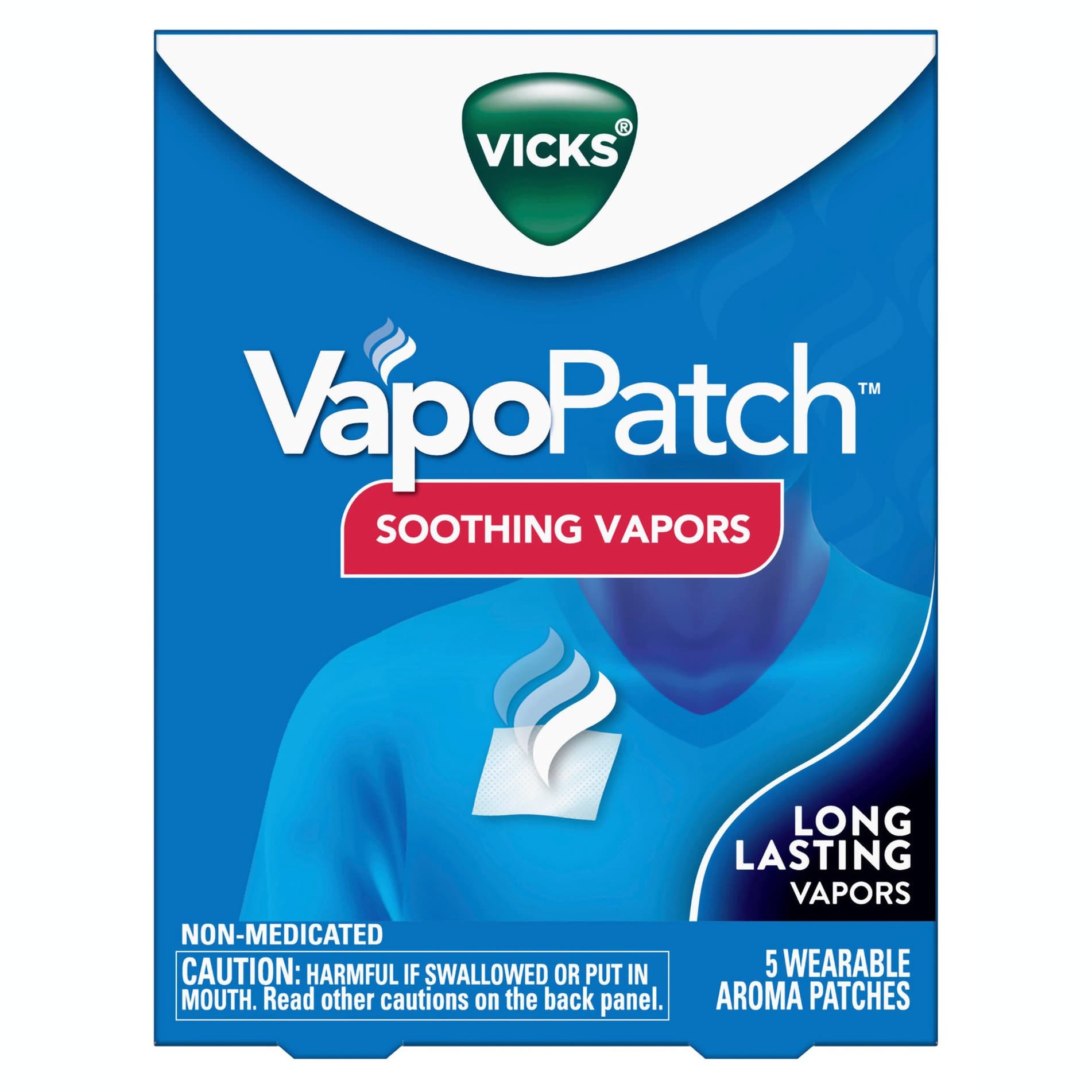 Vicks VapoPatch Soothing Vapors Wearable Aroma Patches - Carton of 5