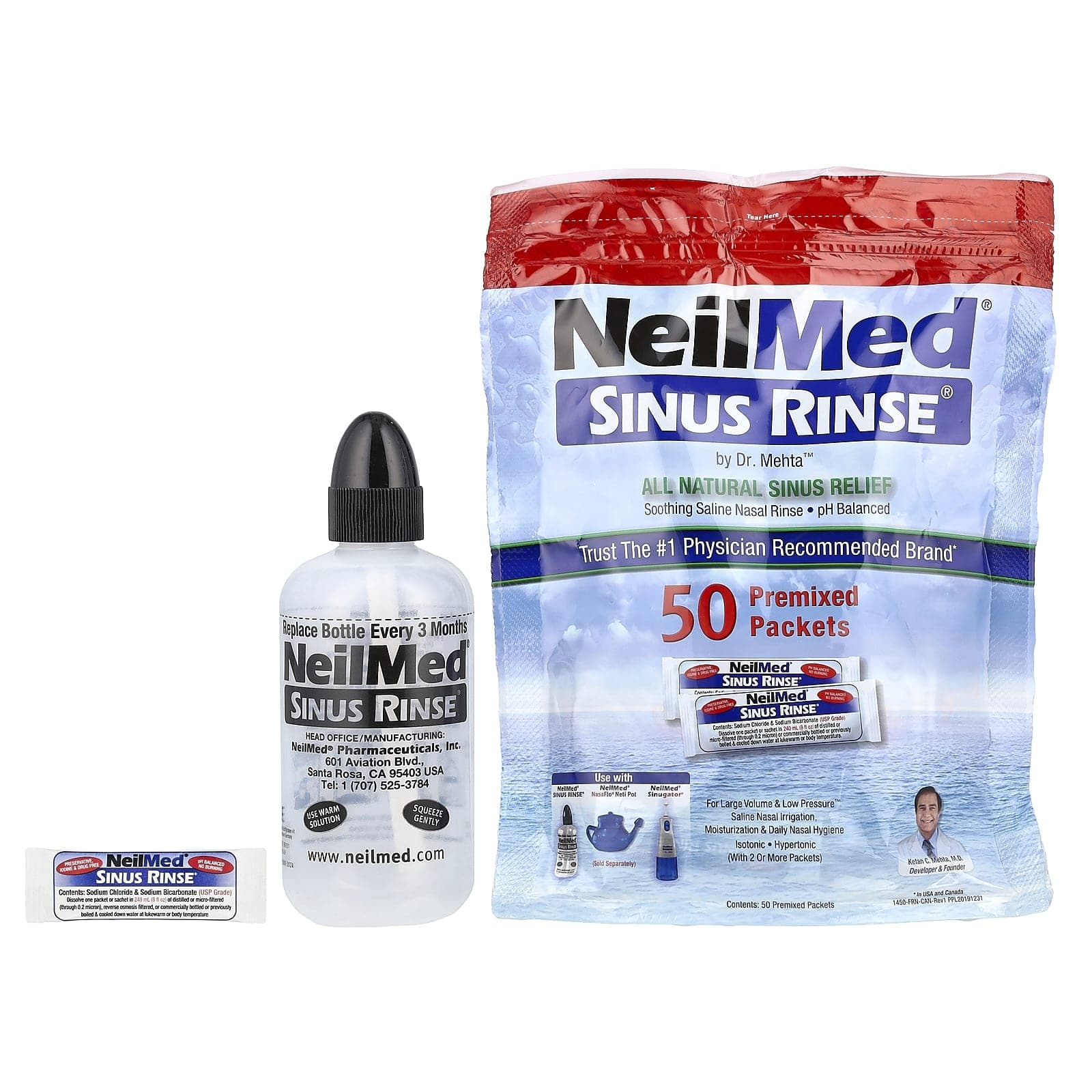 NeilMed All Nattural Sinus Rinse Starter Kit - Box of 50 - Image 3