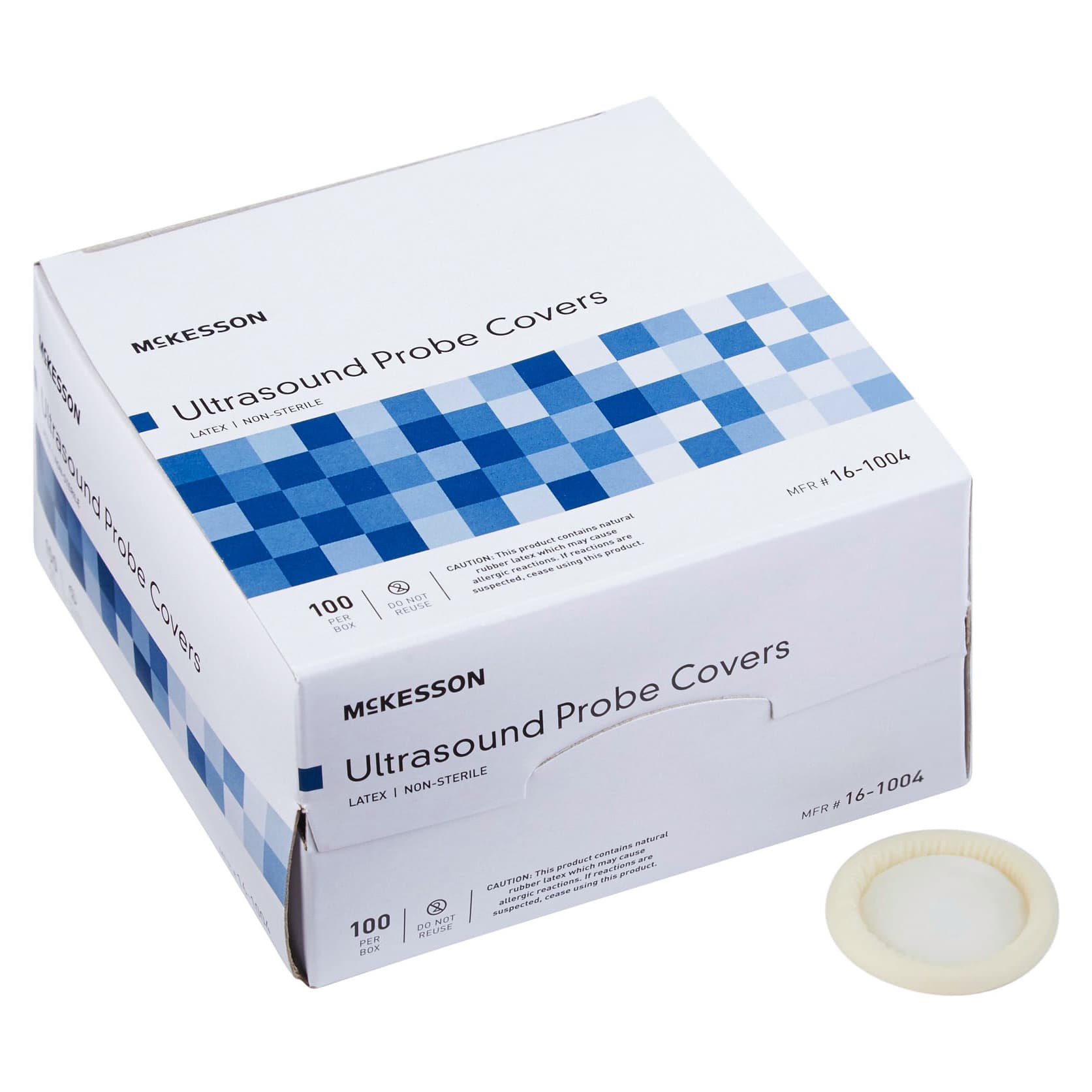 McKesson Ultrasound Probe Cover NonSterile, Bulk, 1-1/4 x 8 Inch - Box of 100 - Image 1
