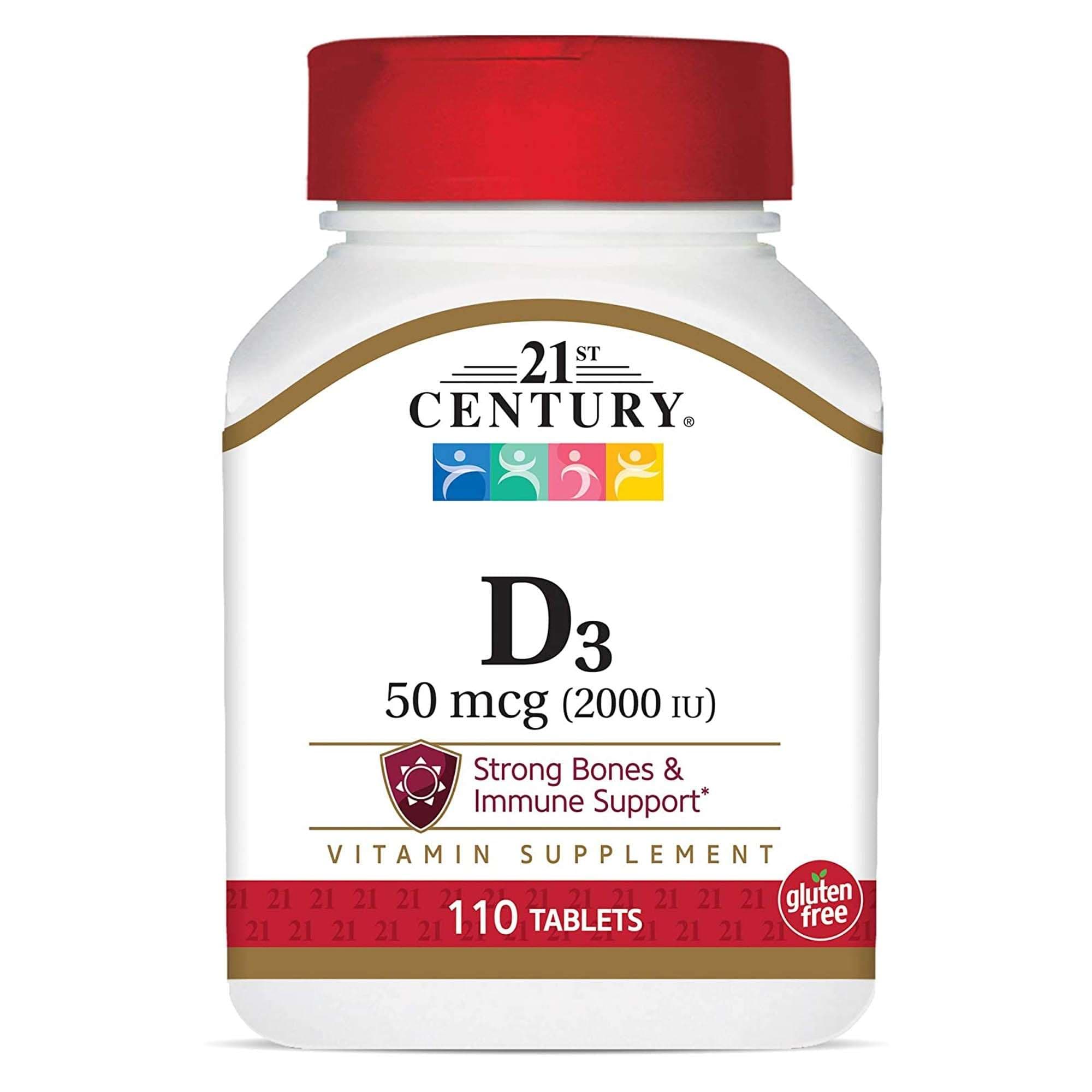 21st Century Vitamin D3 Tablets, 50 mcg