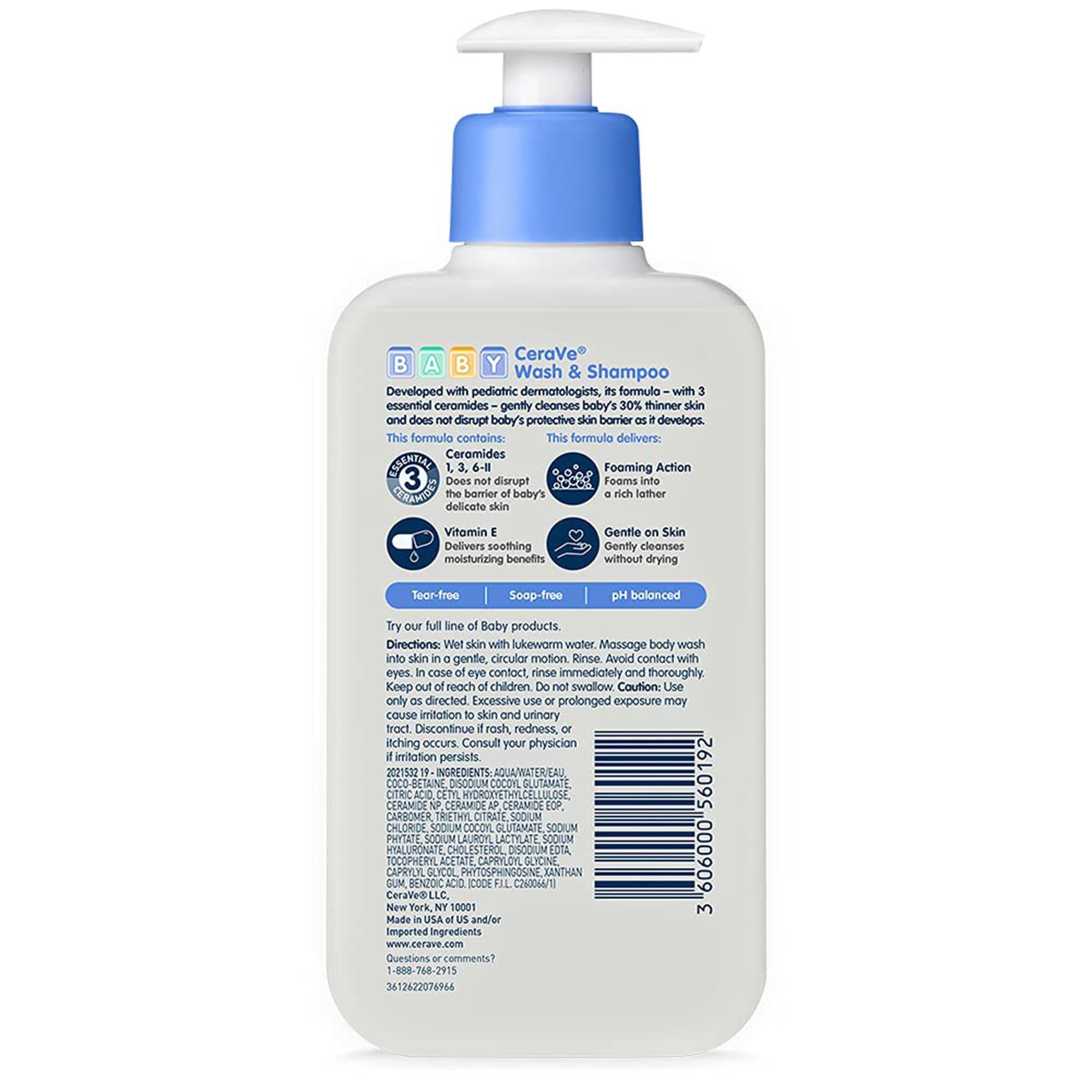 CeraVe Body Wash and Shampoo Bottle, 8 oz - Each - Image 2