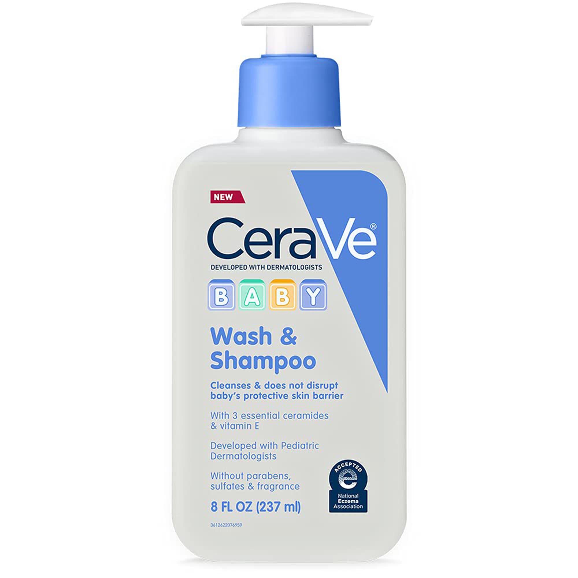 CeraVe Body Wash and Shampoo Bottle, 8 oz - Each