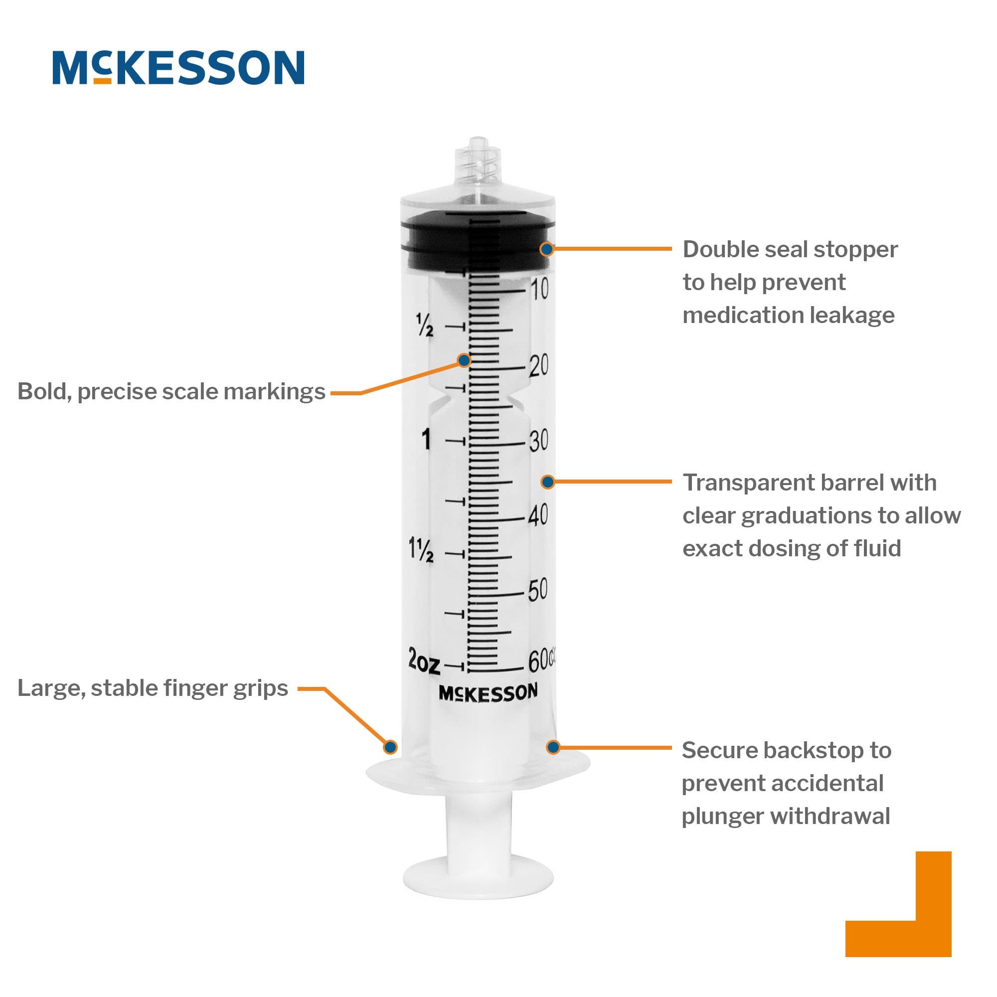 McKesson General Purpose Syringe, Luer Lock Tip - Image 7