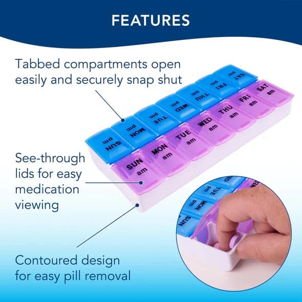 Apex Weekly Twice-A-Day Standard Pill Organizer - Image 3
