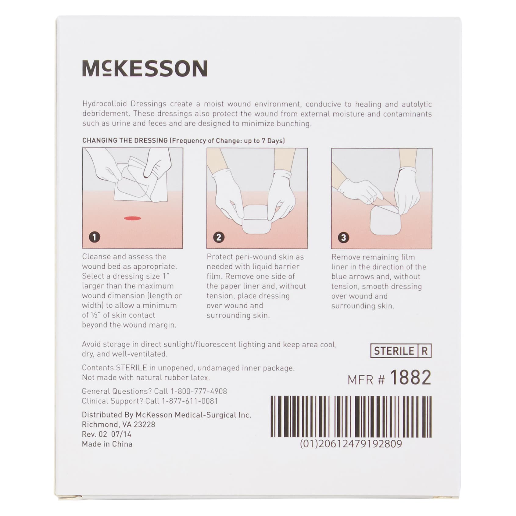 McKesson Hydrocolloid Sterile Thin Dressing - Image 5
