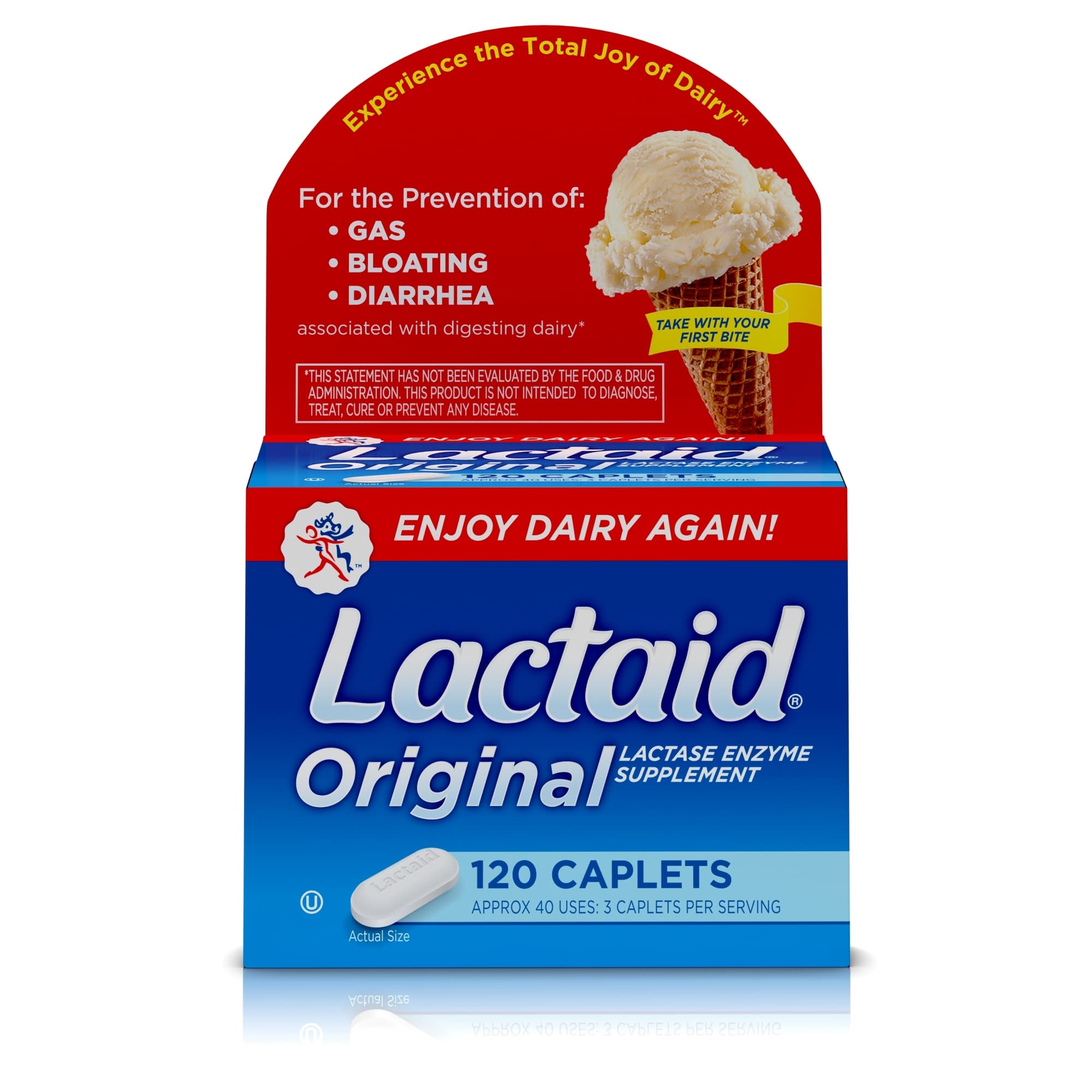 Lactaid Original Lactase Enzyme Dietary Supplement Caplets - Image 3