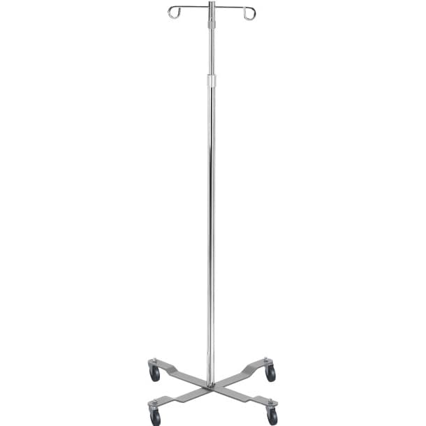 Drive economy IV pole with 4 leg and removable top, 2 Hook, Silver Vein - Each - Image 1