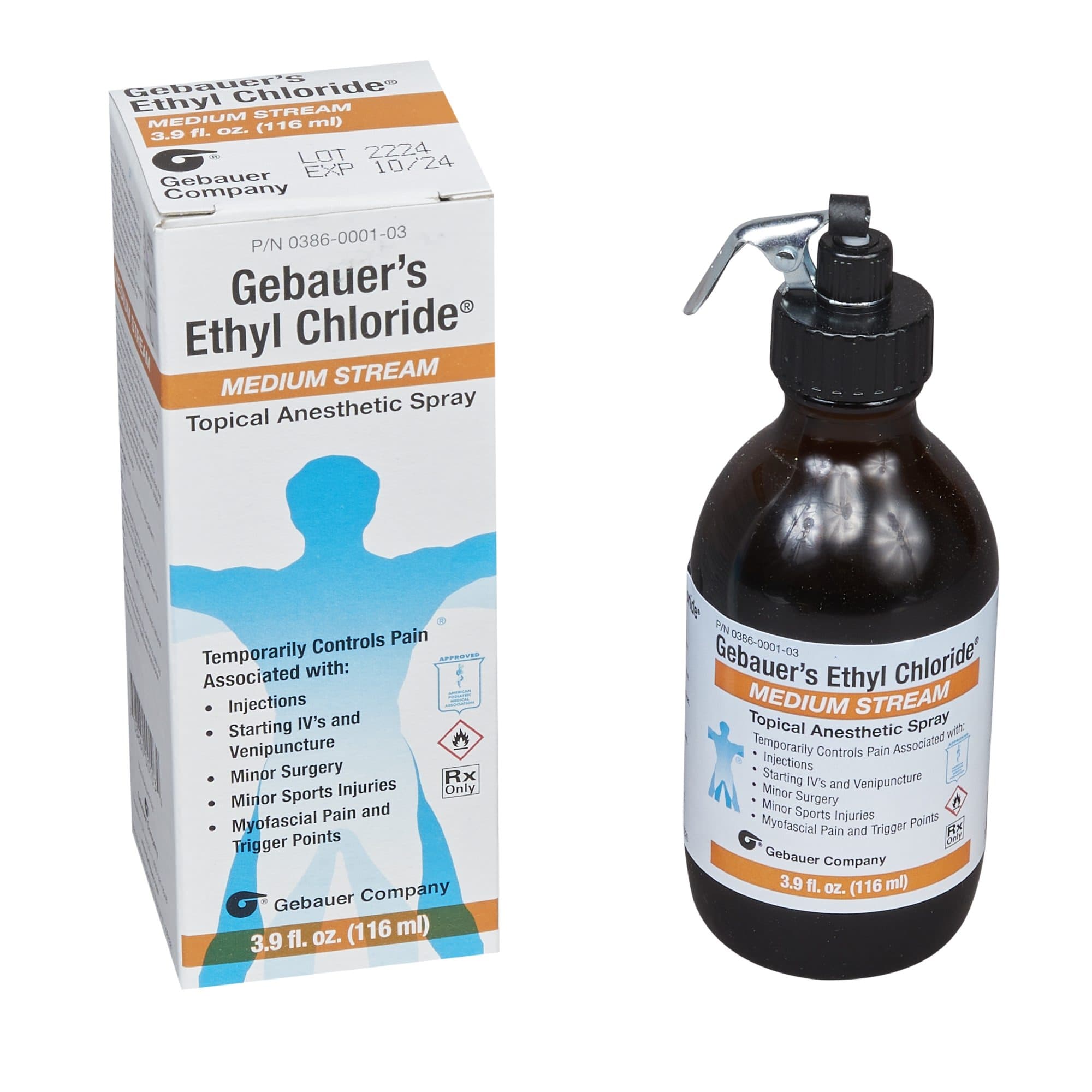 Gebauer's Ethyl Chloride Medium Stream Topical Anesthetic Spray