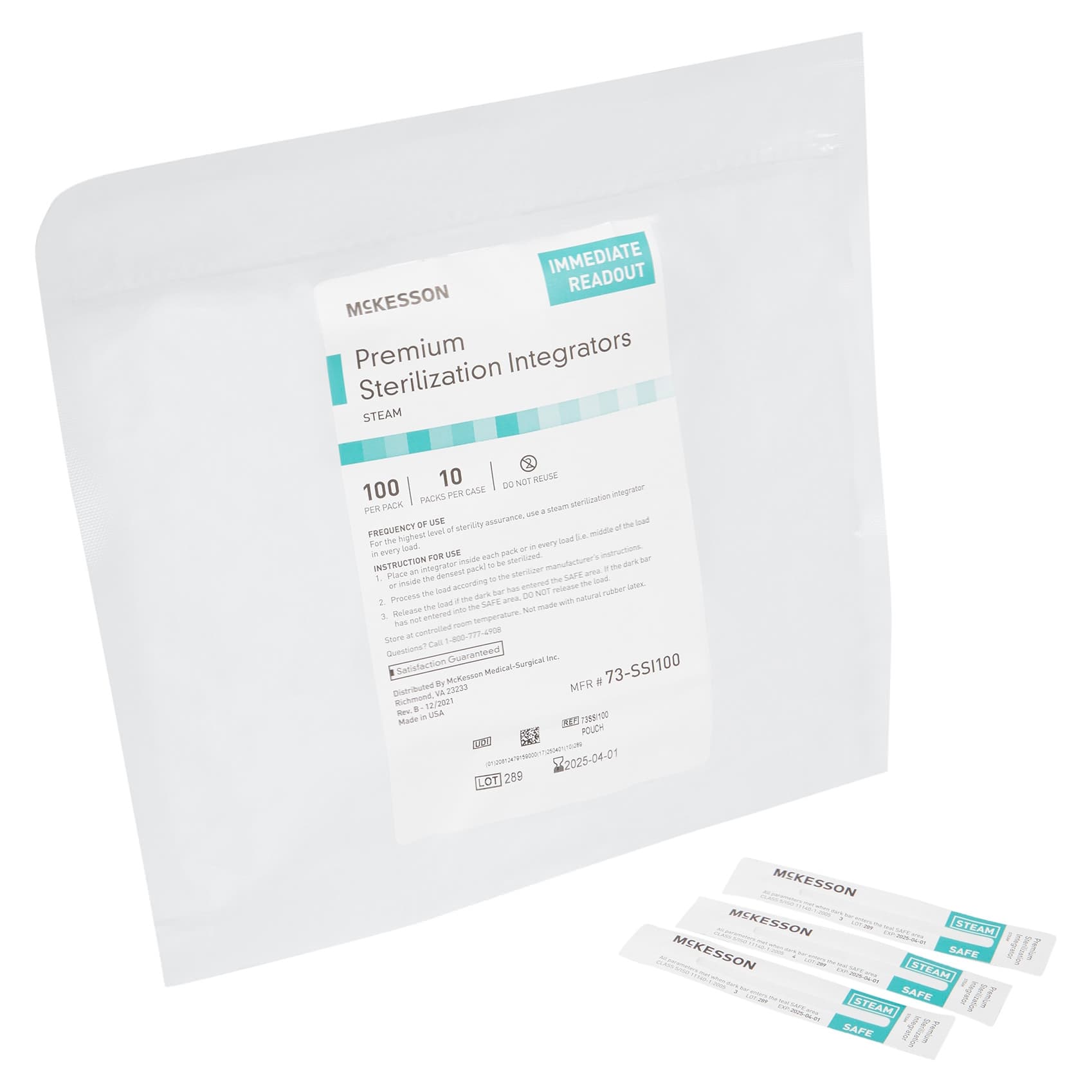 McKesson Sterilization Chemical Integrator Strip Color Bar All Processing Times