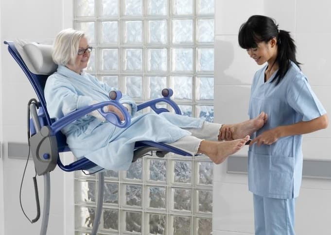 Arjo Carino Height Adjustable Shower Commode Chair - Image 3