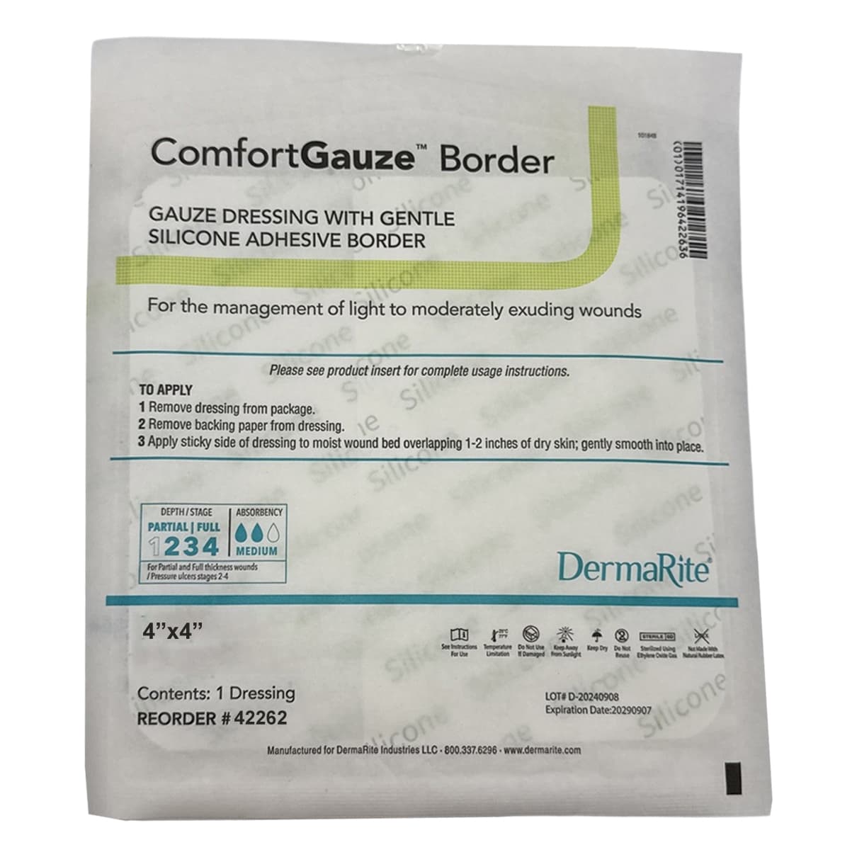 ComfortGauze Border Gauze Dressing with Gentle Silicone Adhesive Border - Image 5