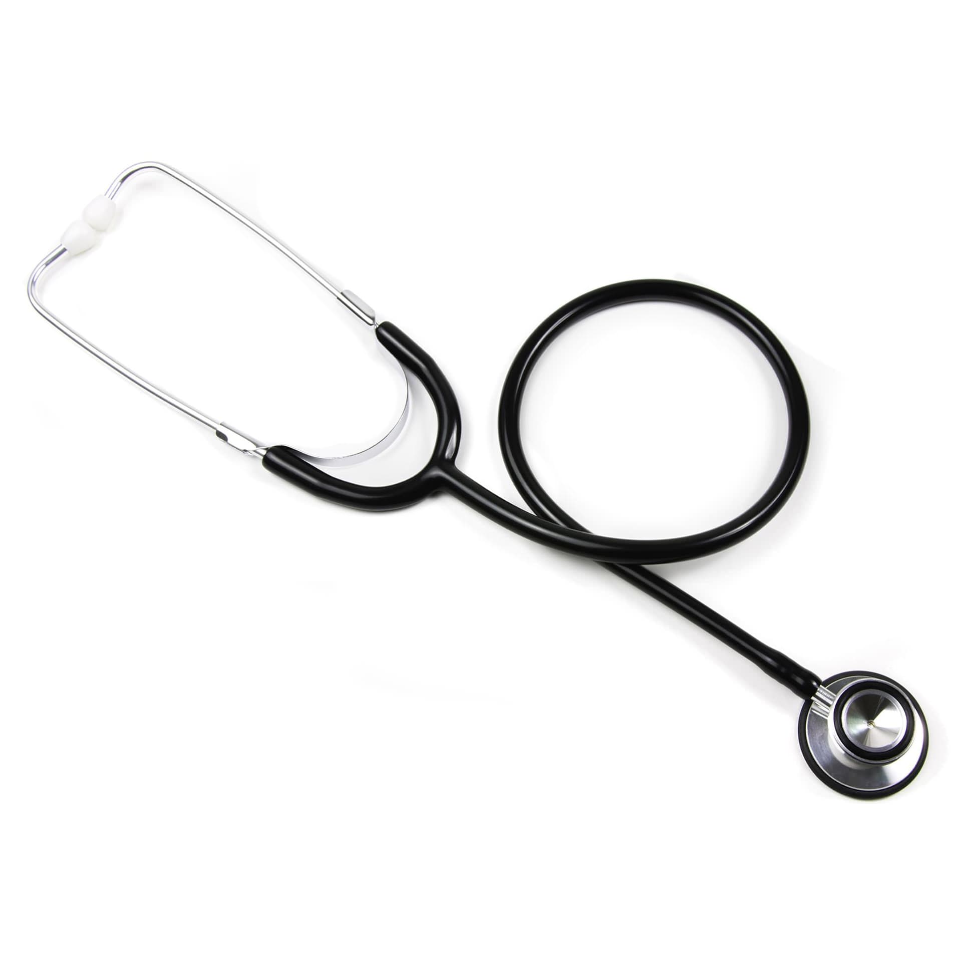 Basic Classic Stethoscope Black 1-Tube Single Lumen Adult, Double-Sided Chestpiece, 22 Inch Tube - Each - Image 1