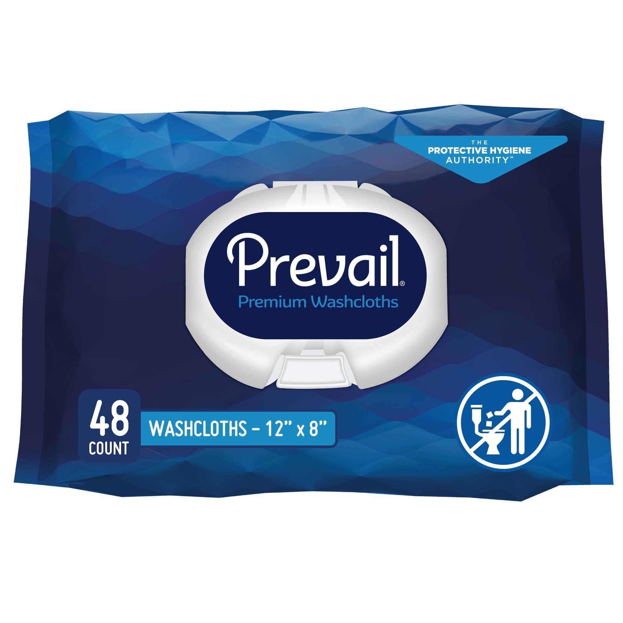 Prevail Adult Washcloths with Aloe, Chamomile and Vitamin E