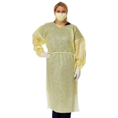 QuickComply Protective Procedure Gown, Yellow - Image 1