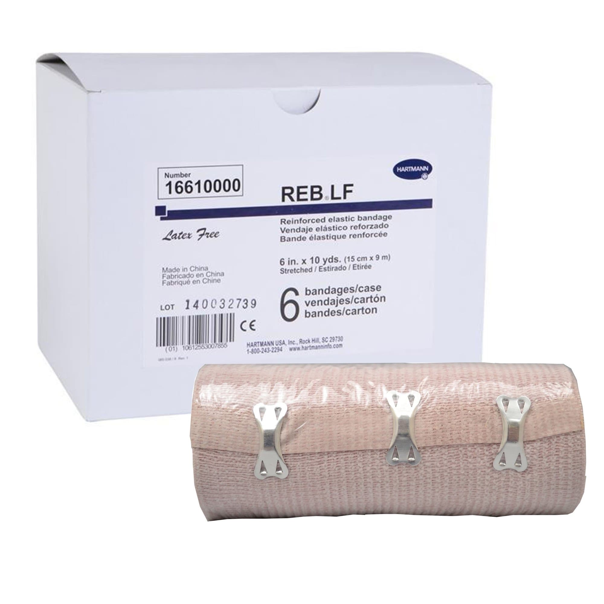 Hartmann REB Standard Elastic Bandage, Clip Detached, Tan, Sterile