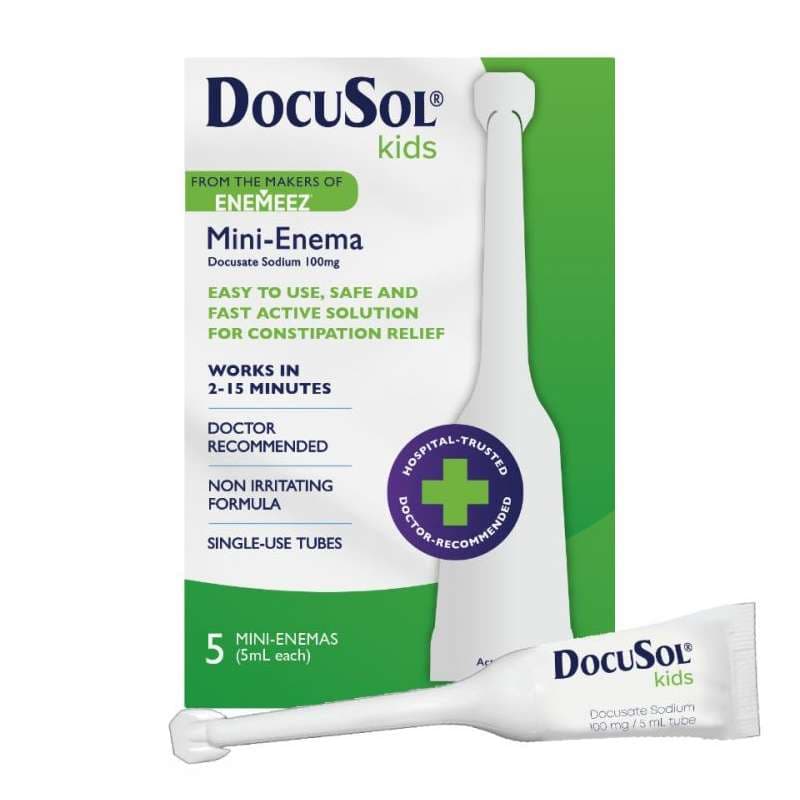 DocuSol Kids Constipation Relief Mini Enemas - Box of 5