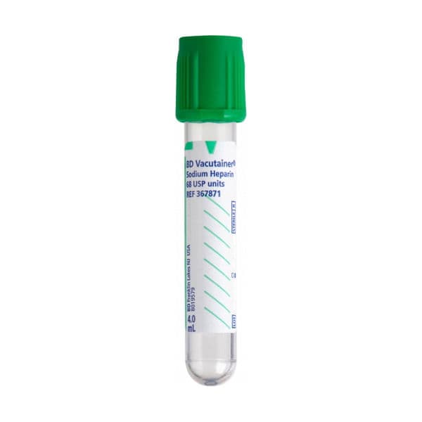 BD Vacutainer Sodium Heparin Tubes with Hemogard Closure