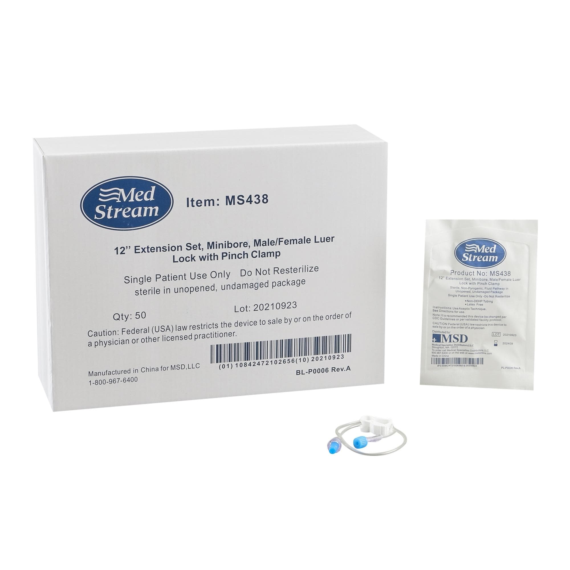 McKesson IV Extension Set Without Filter, Small Bore