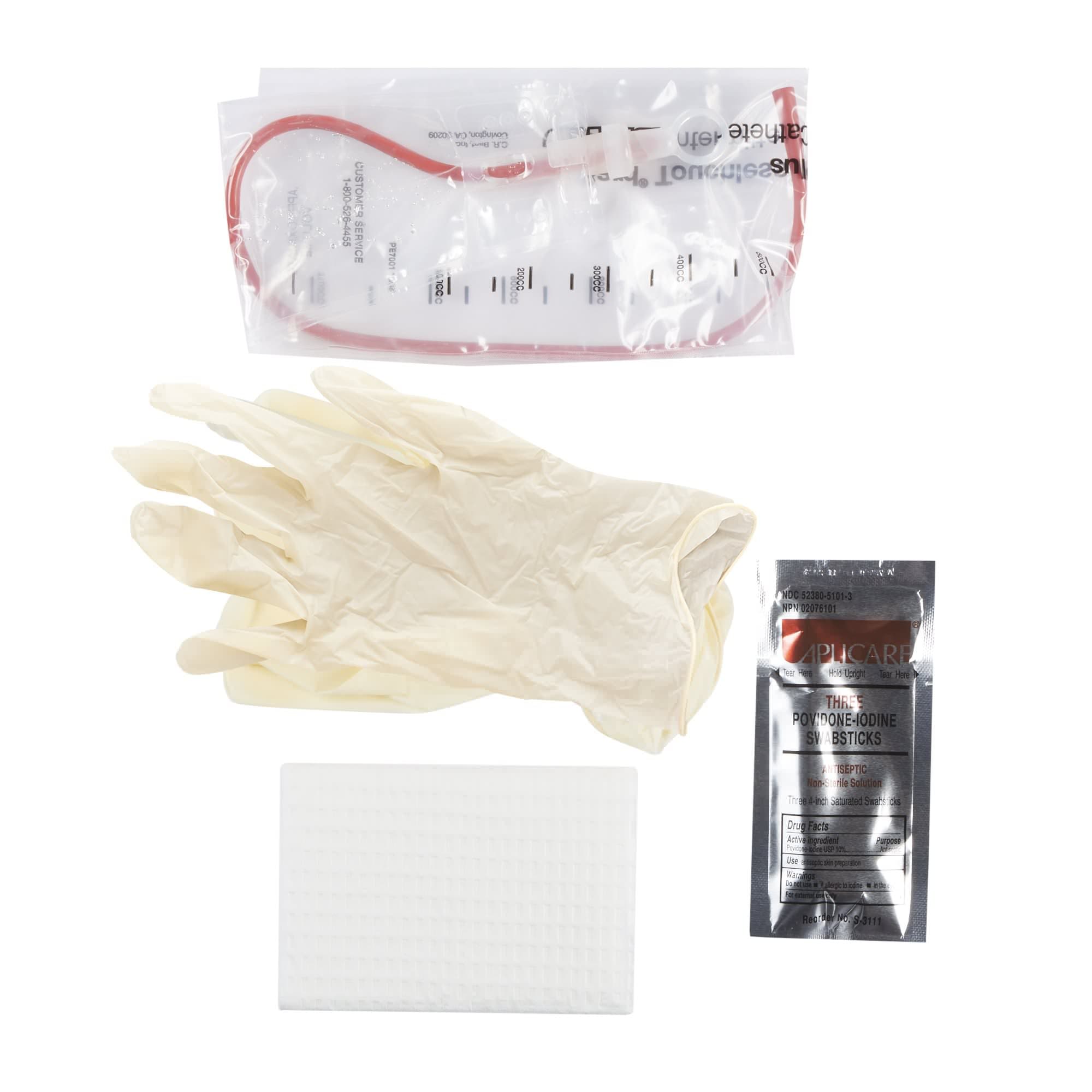 Bard Touchless Intermittent Red Rubber Catheter Kit for Male