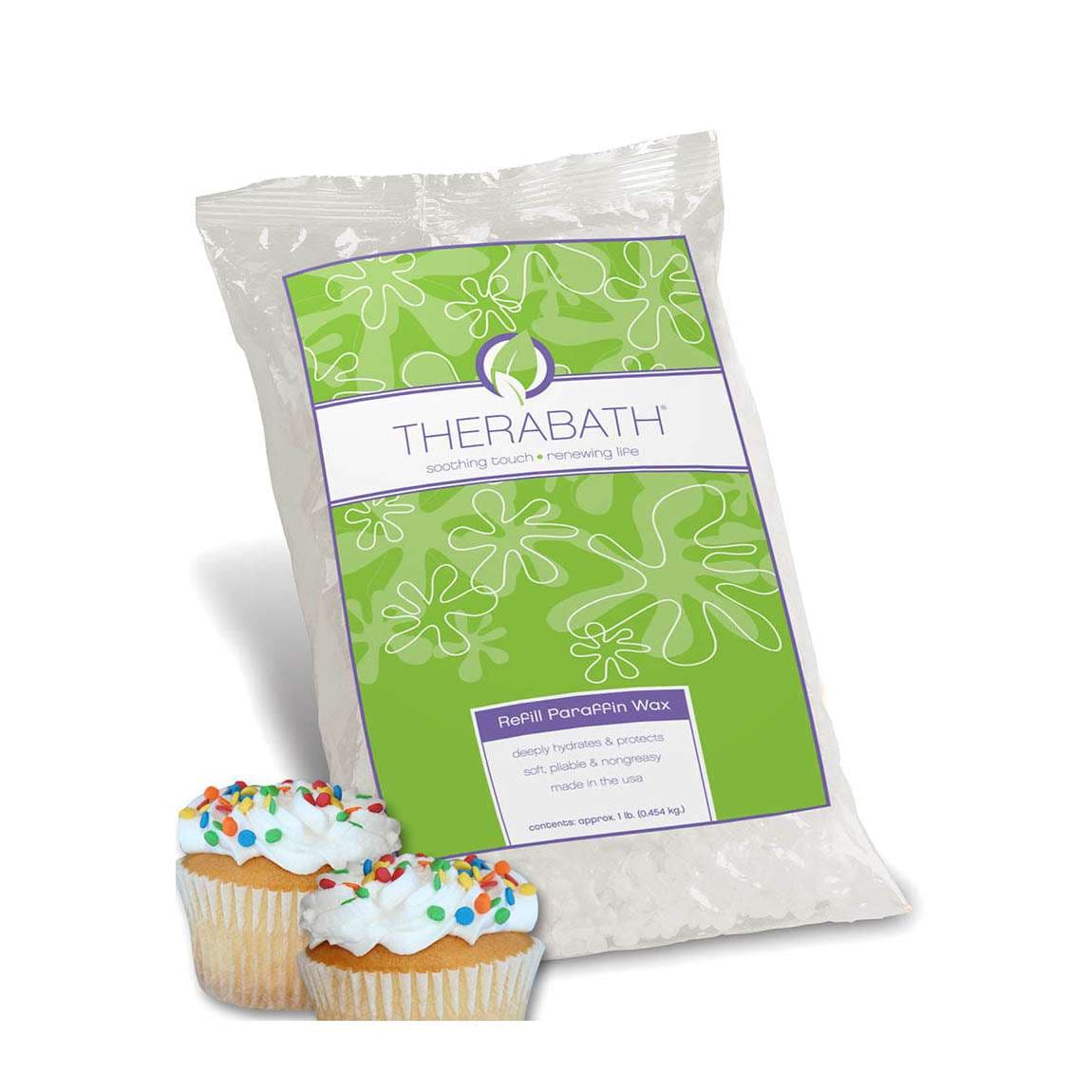 Therabath Paraffin Bath Wax 1lb. Refill Beads, Vanilla Cupcake - Box of 6 - Image 1