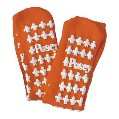 Posey Fall Management Standard Men's Socks, Non-skid Footwear, Orange - Pair - Image 1