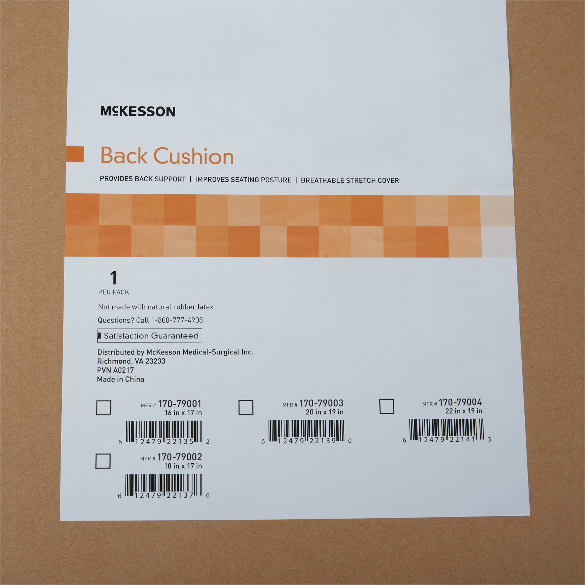McKesson Seat Back Cushion With Nylon Cover - Image 3