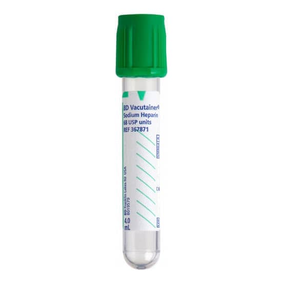 BD Vacutainer Sodium Heparin Tubes with Hemogard Closure