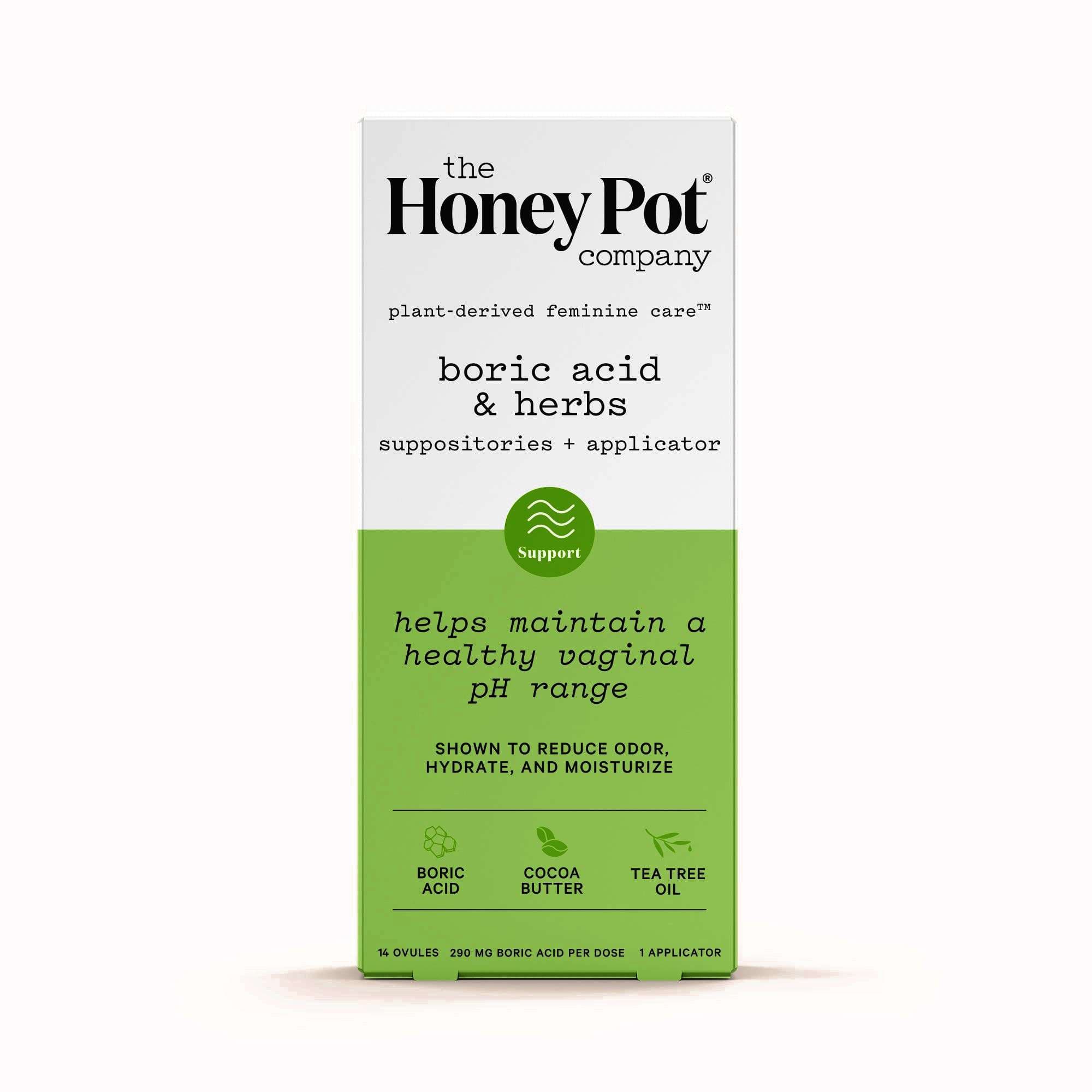 The Honey Pot Company Boric Acid & Herbs Suppositories - Image 1