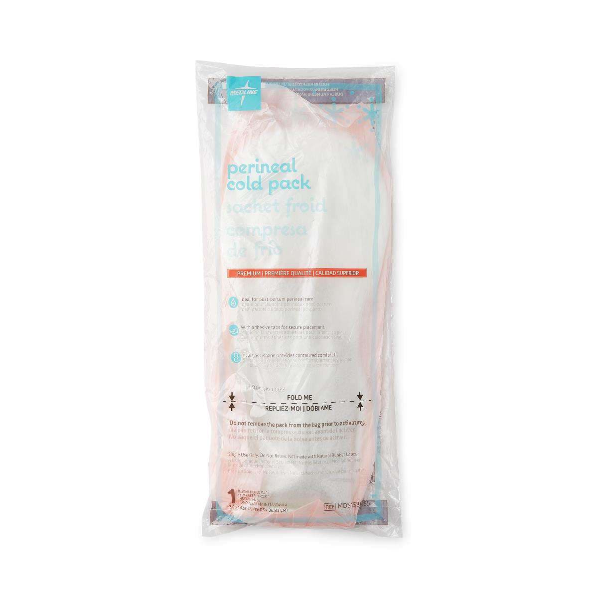 Medline Premium Contoured Perineal Cold Pack-pad, 7.5 x 14.50 Inch