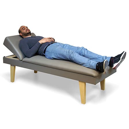Hausmann Recovery Couch with Adjustable Headrest and Additional Foam Padding