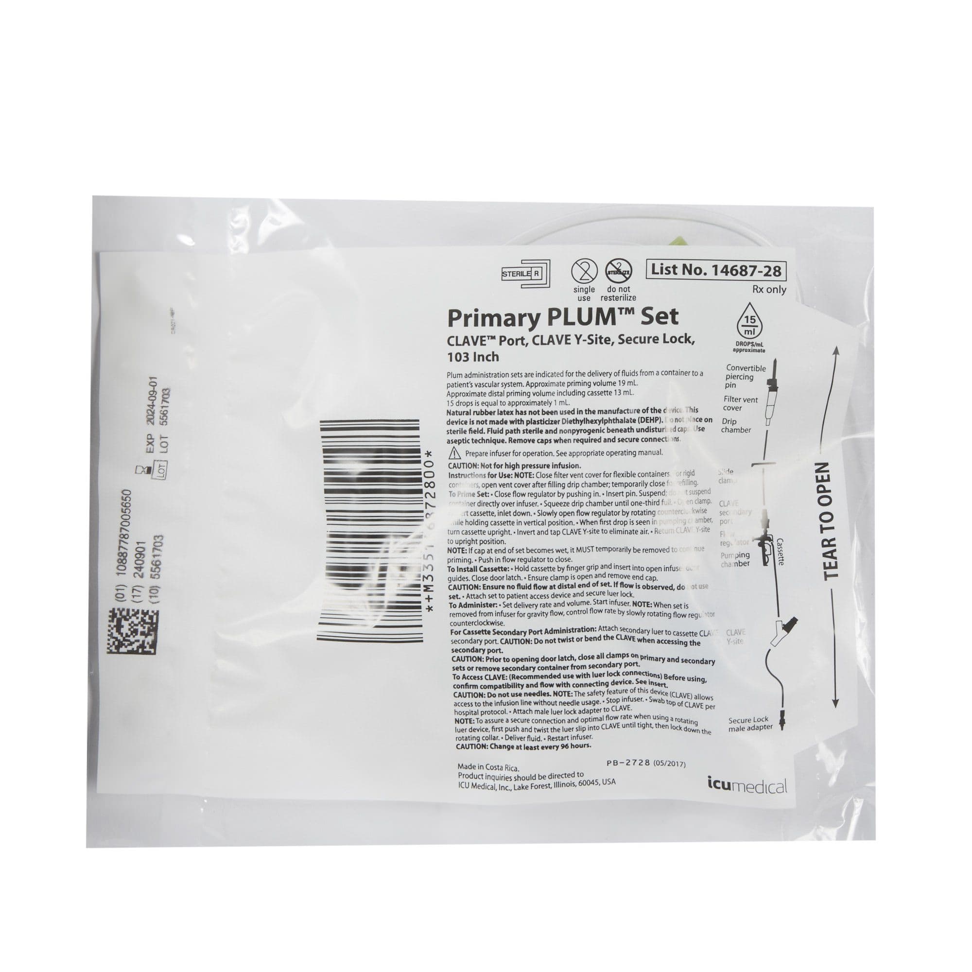 PlumSet Primary IV Pump Set, High Runner Set - Image 2