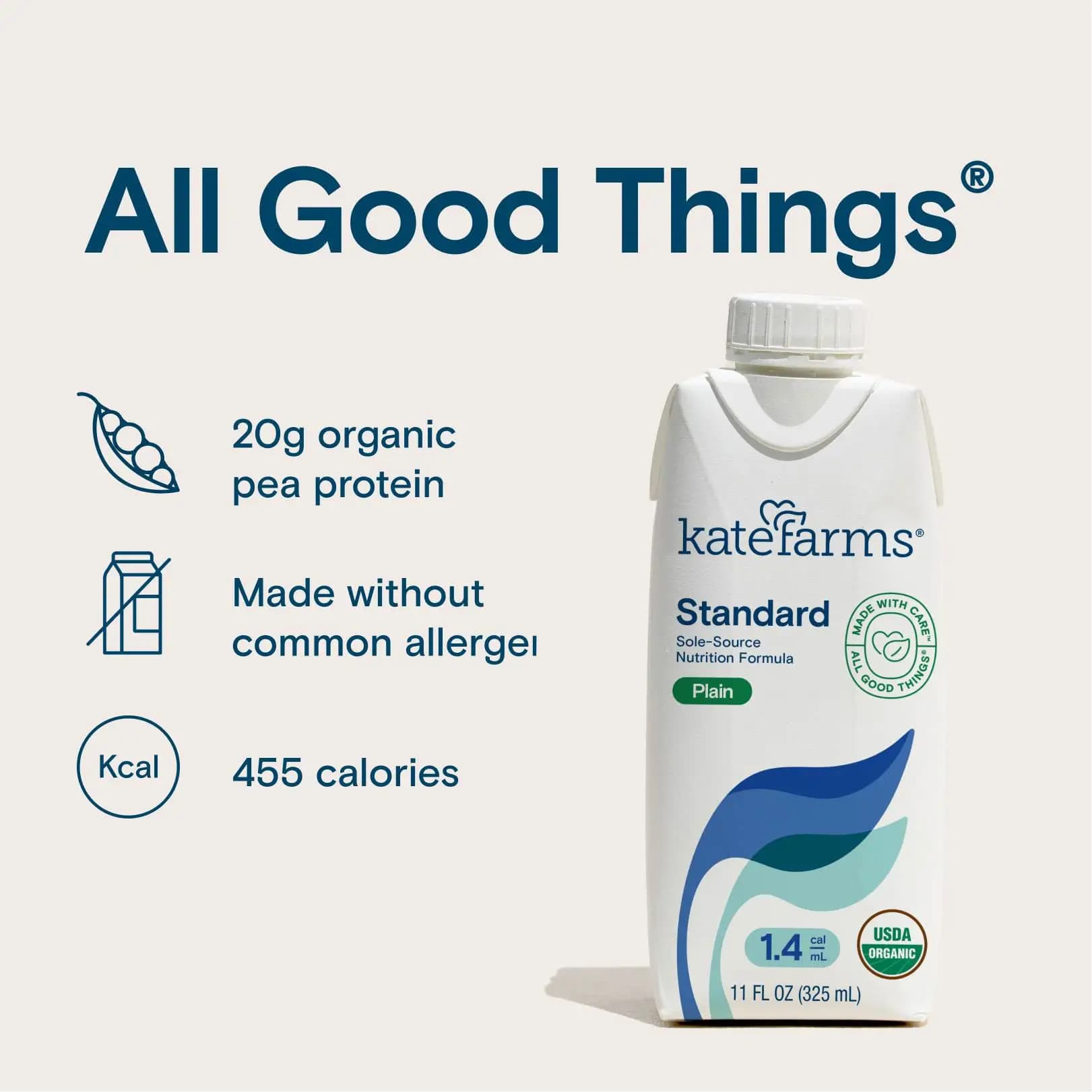 Kate Farms Standard 1.4 Sole-Source Nutrition Formula, Plain, 11 oz. - Each - Image 4