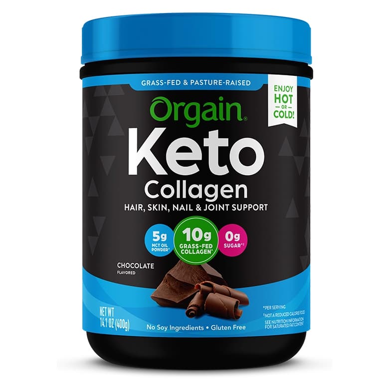 Orgain Keto Collagen Powder Chocolate 14.1 oz