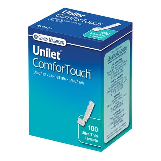 Owen Mumford Unilet 28 Gauge Ultra-Thin Lancet - Box of 100