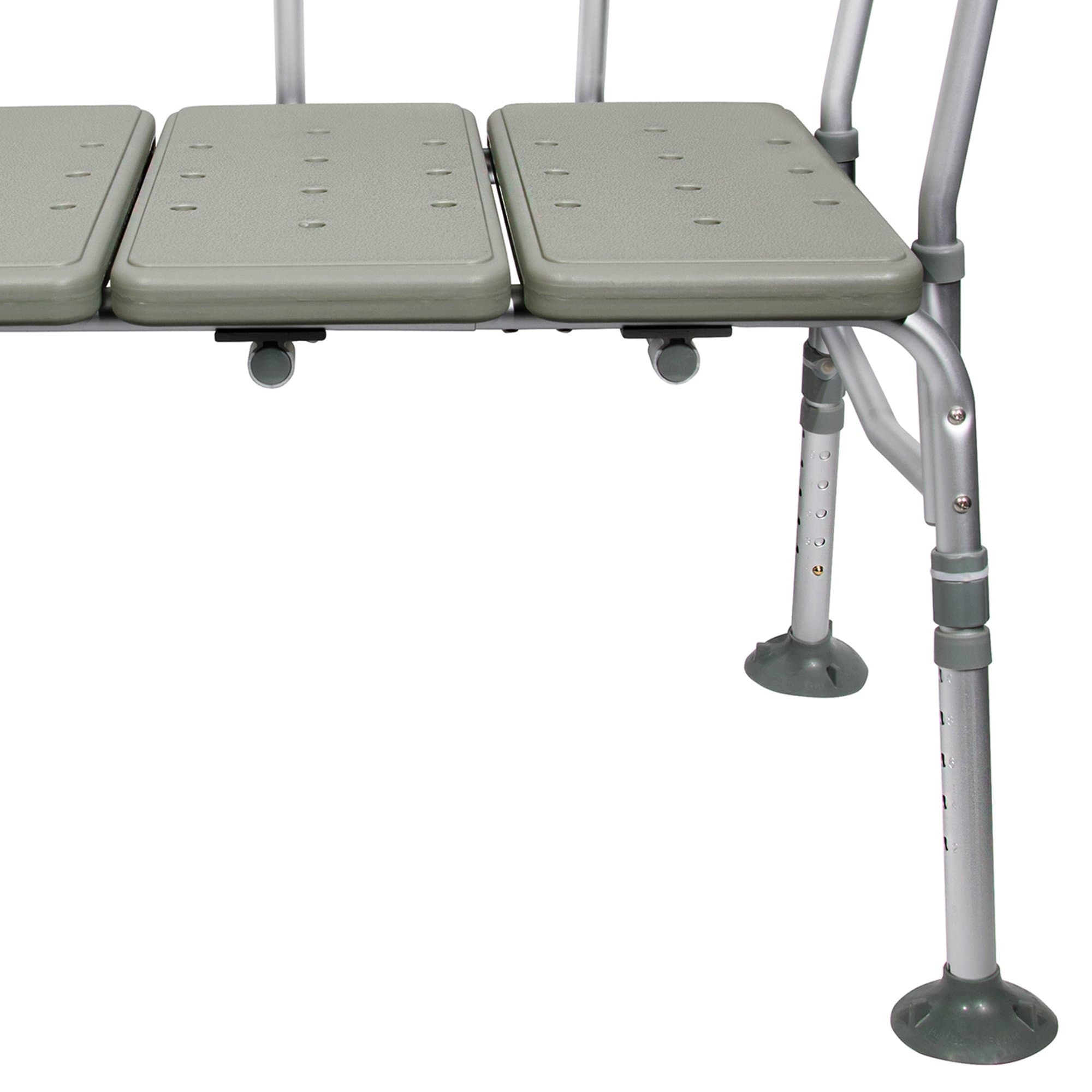 McKesson Knocked?Down Bath Transfer Bench-Removable Arm Rail - Image 4