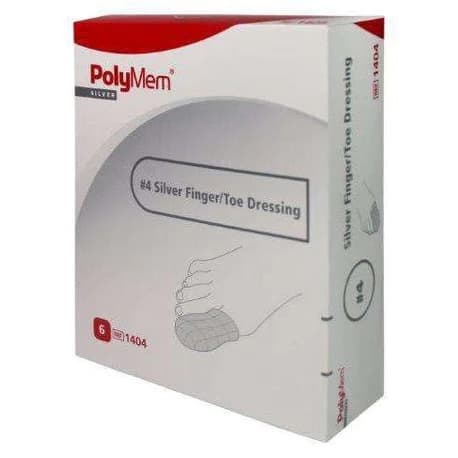 PolyMem Silver Finger and Toe Dressings, 3 to 3-2/5 Inch Circumference - Case of 30 - Image 1