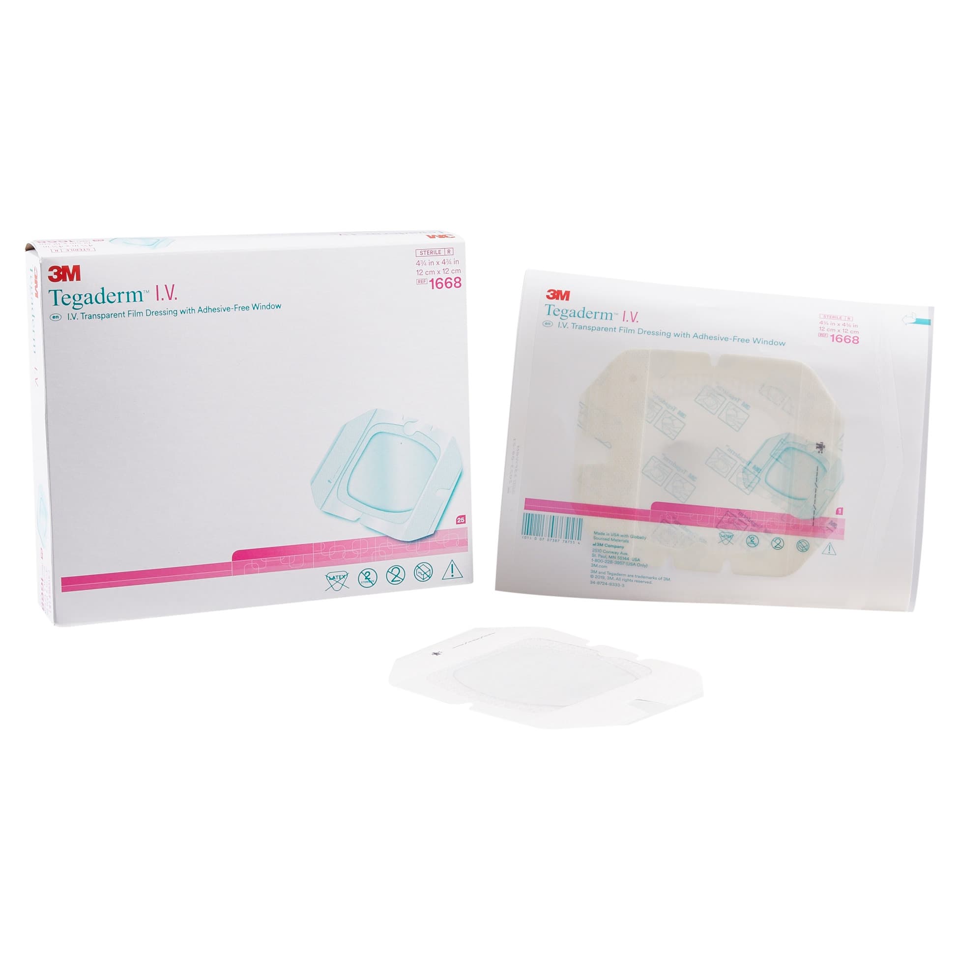 3M Tegaderm I.V. Transparent Film Dressing with Adhesive-Free Window - Image 1