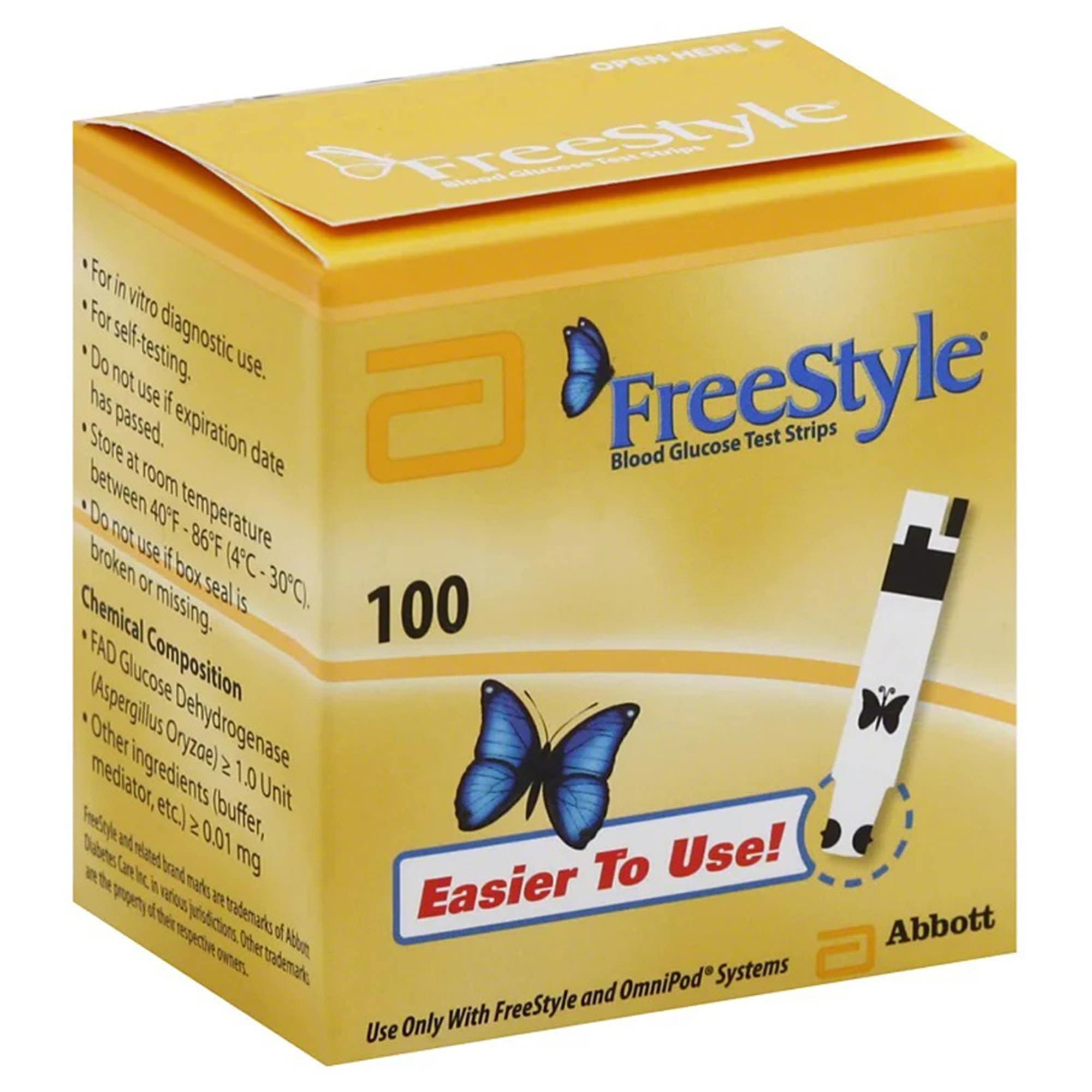 Abbott FreeStyle Blood Glucose Test Strips - Box of 50